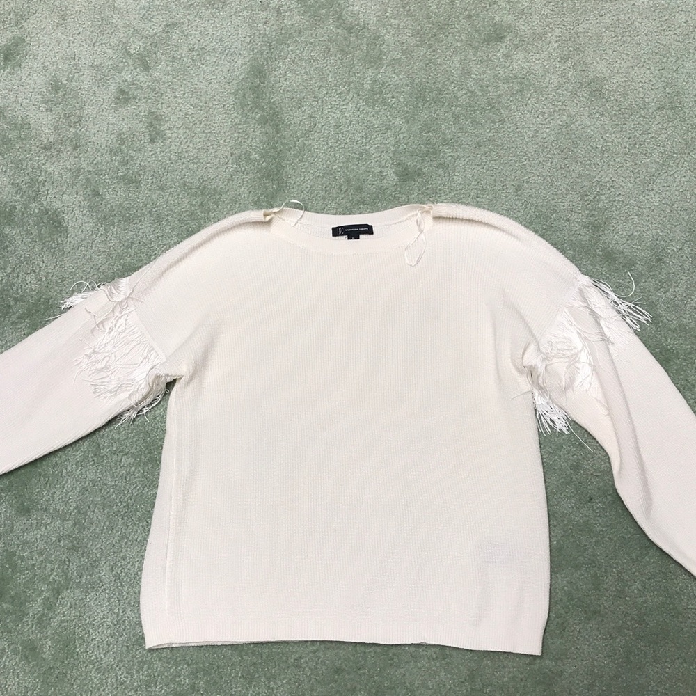 White Sweater with Fringe